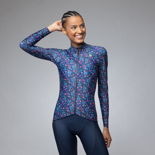 Long Sleeve Jersey Woman Flowery