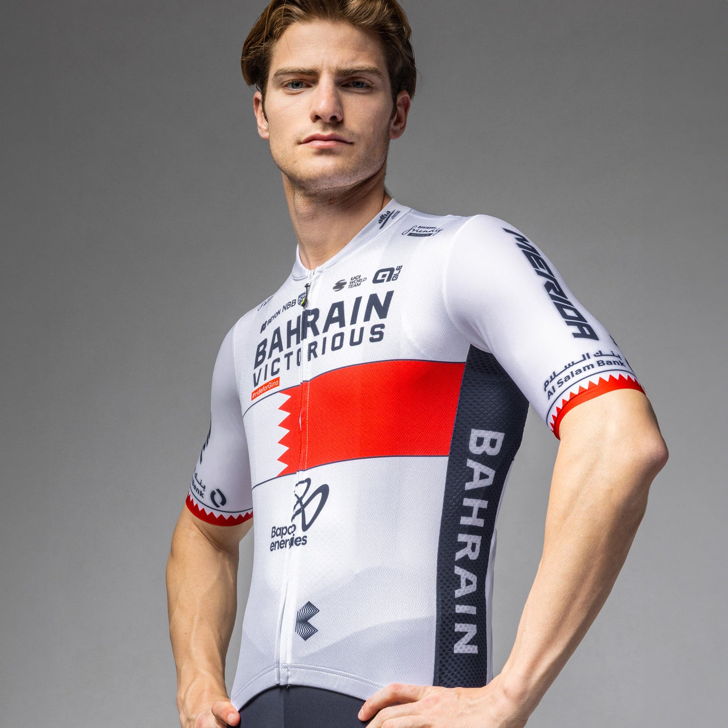 Short Sleeve Jersey Man Bahrain Victorious Campione Bahrain