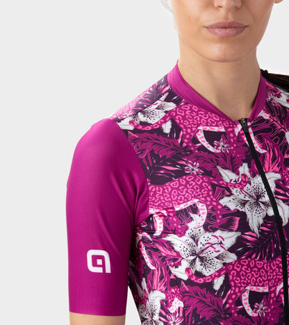 Short Sleeve Jersey Woman Hibiscus