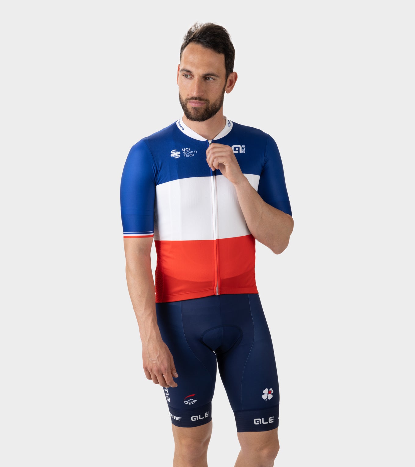 Kurzarm Trikot Mann Groupama Fdj Campione Francia