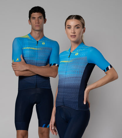 Maglia Manica Corta Unisex Uec Azzurro